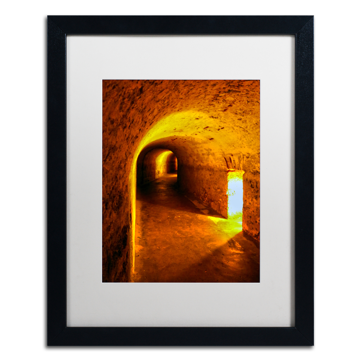 CATeyes 'Castillo San Cristobal 2' Black Wooden Framed Art 18 X 22 Inches