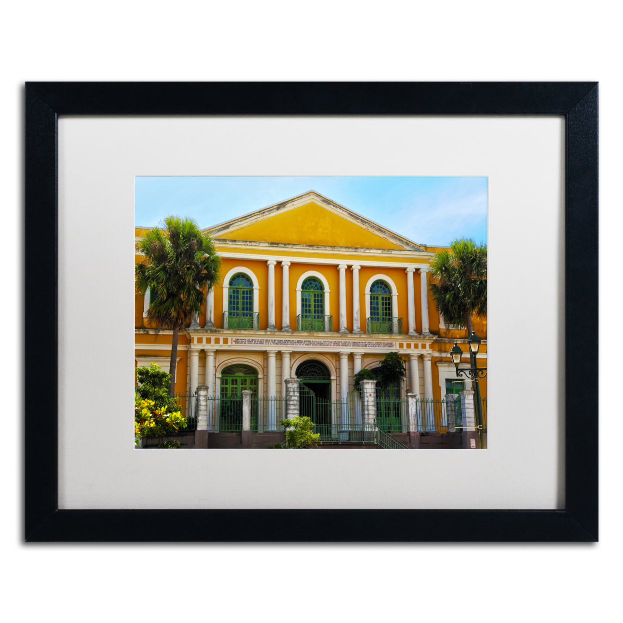 CATeyes 'Old Asylum San Juan' Black Wooden Framed Art 18 X 22 Inches