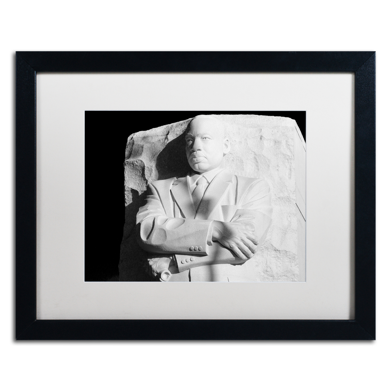 CATeyes 'MLK Memorial' Black Wooden Framed Art 18 X 22 Inches