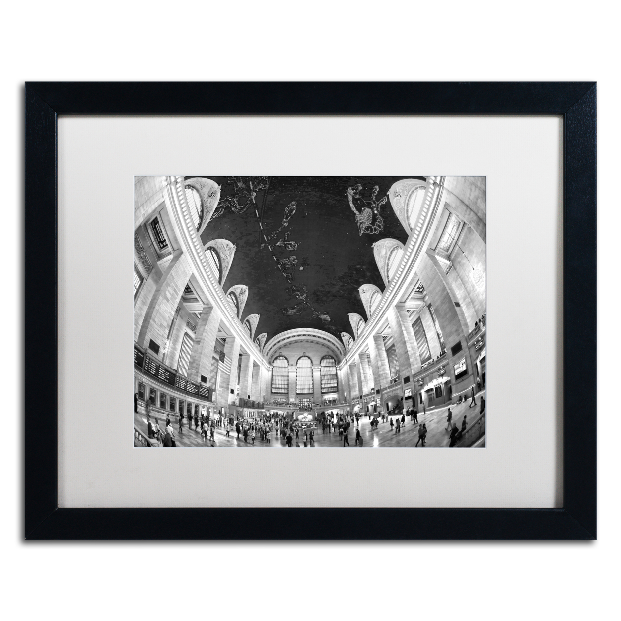 CATeyes 'Grand Station Terminal' Black Wooden Framed Art 18 X 22 Inches