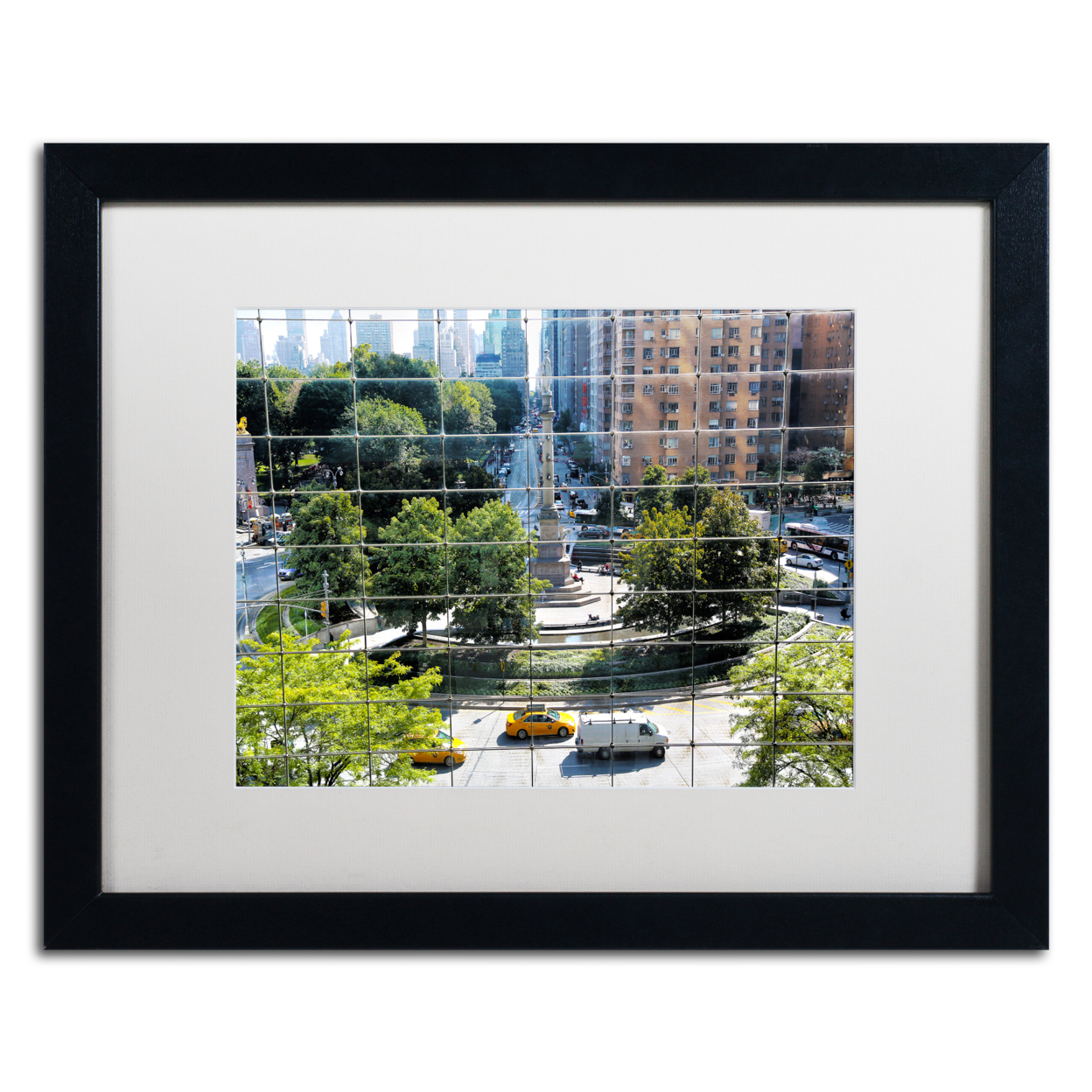 CATeyes 'Columbus Circle' Black Wooden Framed Art 18 X 22 Inches
