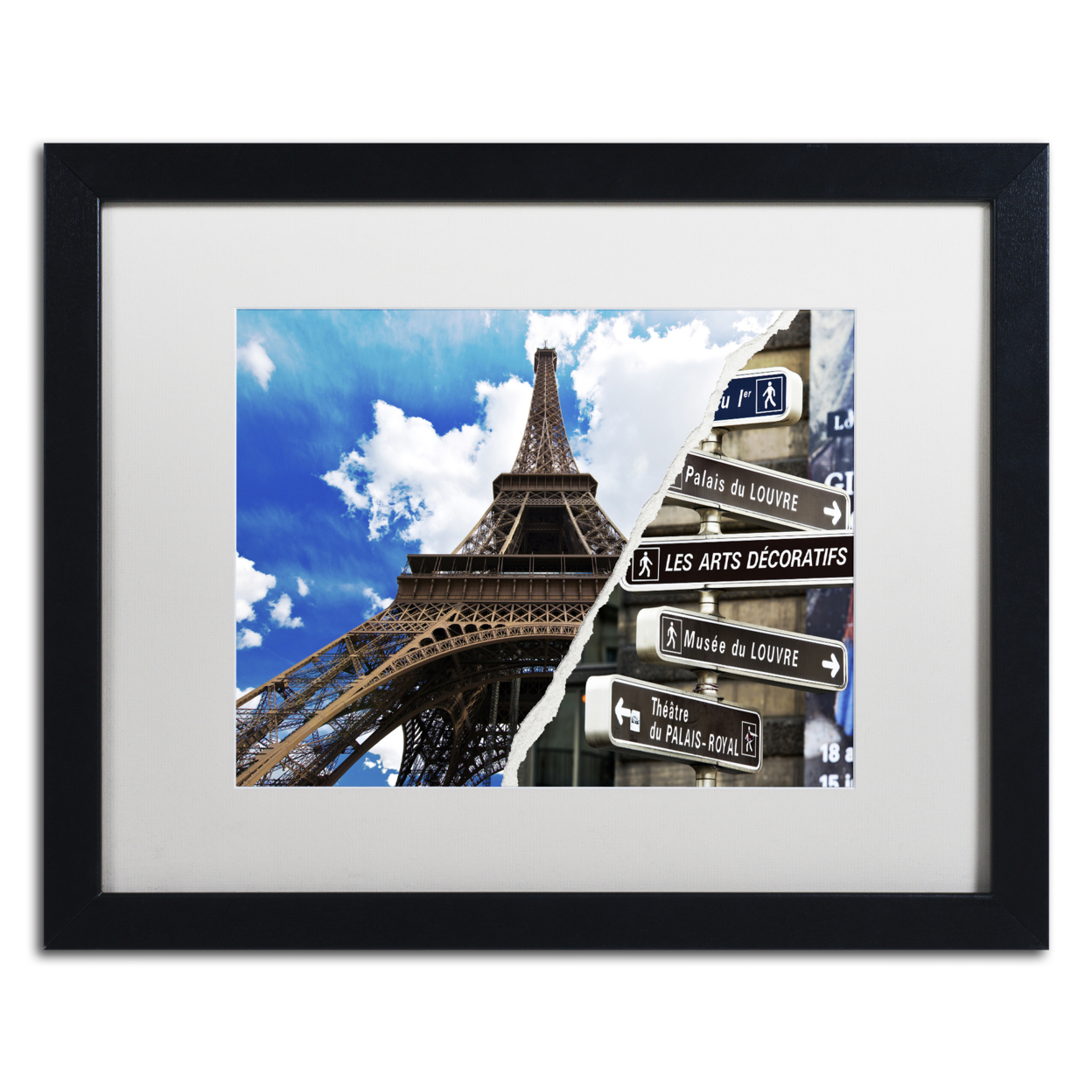 Philippe Hugonnard 'Afternoon In Paris' Black Wooden Framed Art 18 X 22 Inches