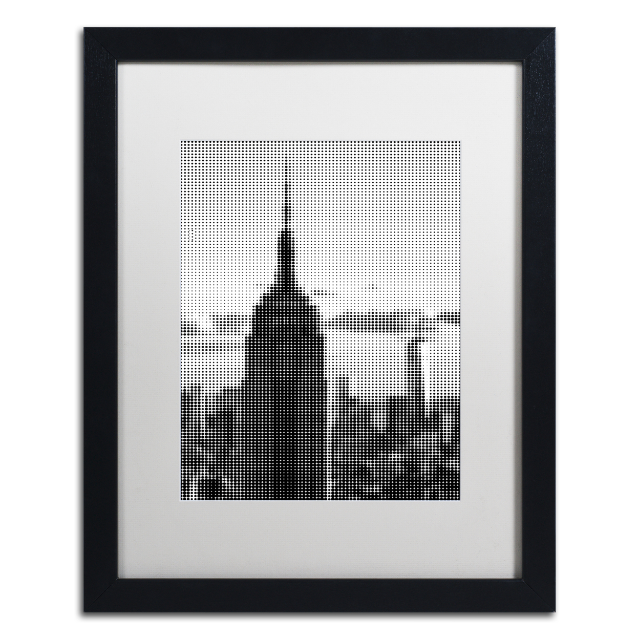 Philippe Hugonnard 'Pixels Print NYC' Black Wooden Framed Art 18 X 22 Inches