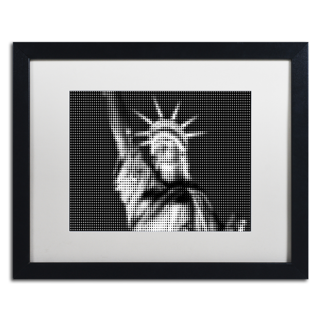 Philippe Hugonnard 'Pixels Print Libery' Black Wooden Framed Art 18 X 22 Inches