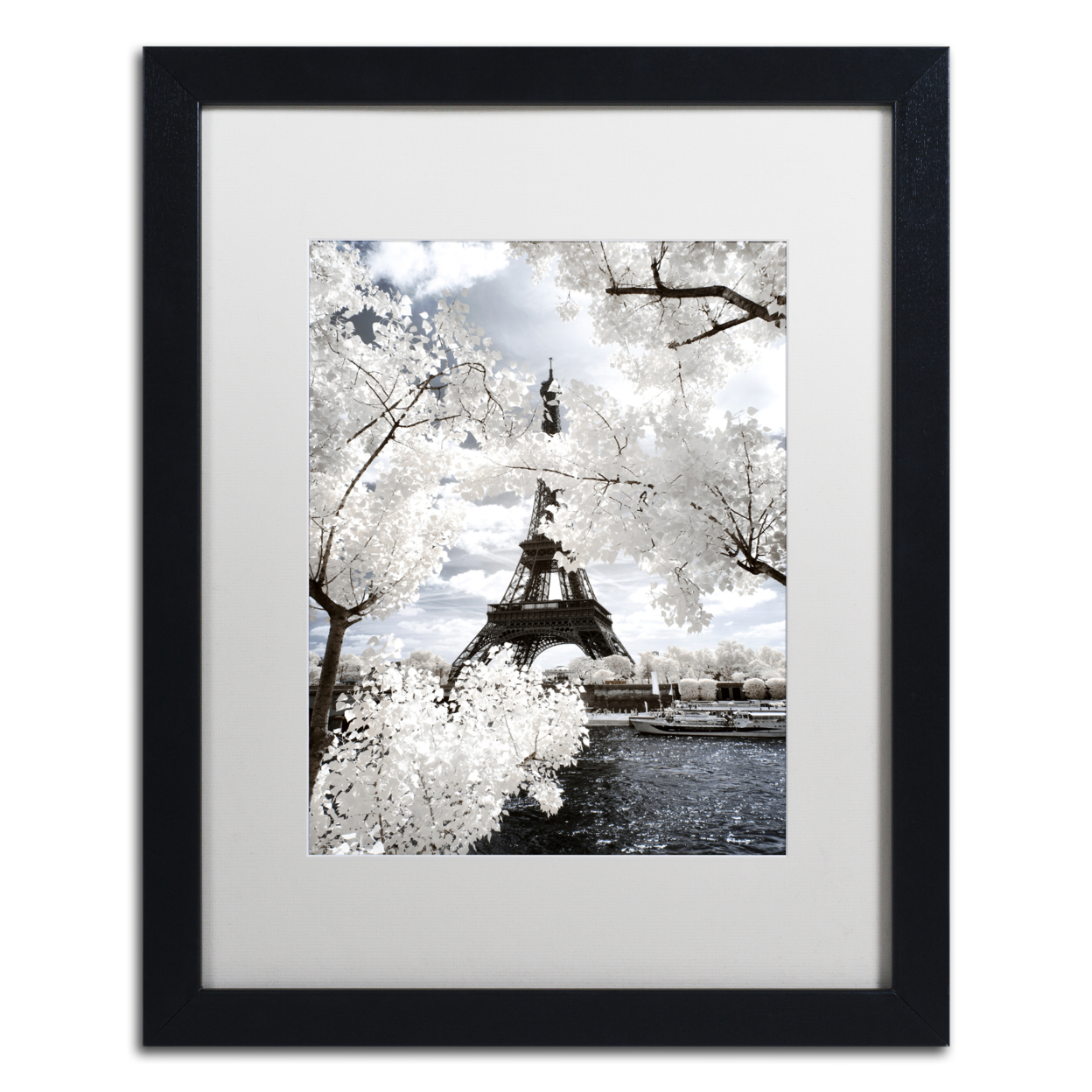 Philippe Hugonnard 'Another Look At Paris IV' Black Wooden Framed Art 18 X 22 Inches