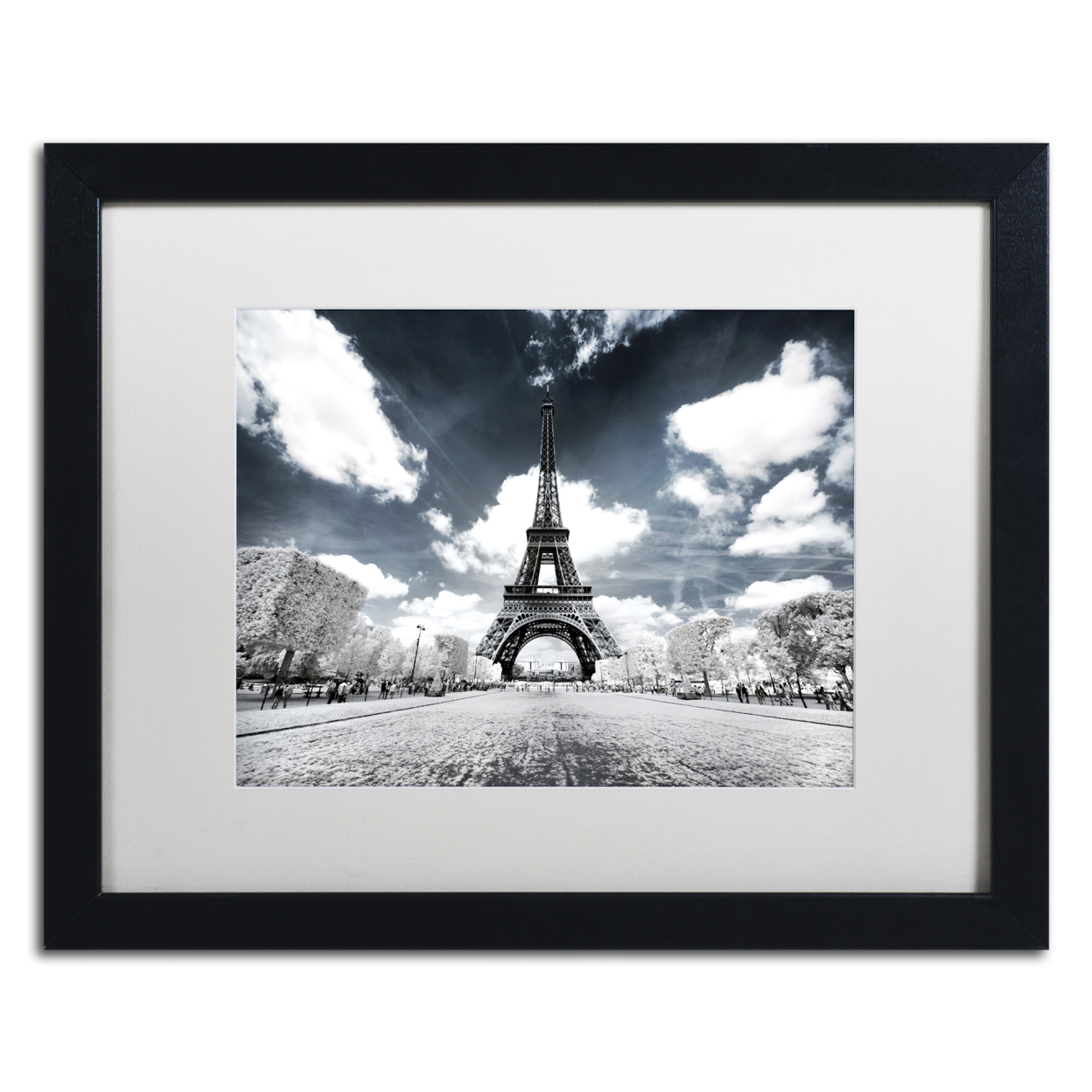 Philippe Hugonnard 'Another Look At Paris VII' Black Wooden Framed Art 18 X 22 Inches