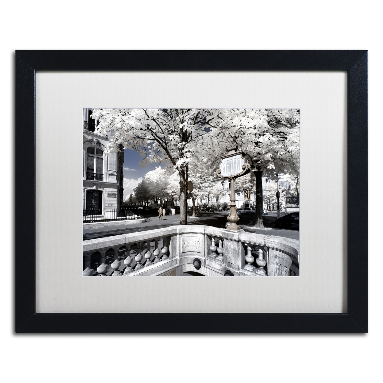 Philippe Hugonnard 'Another Look At Paris XII' Black Wooden Framed Art 18 X 22 Inches