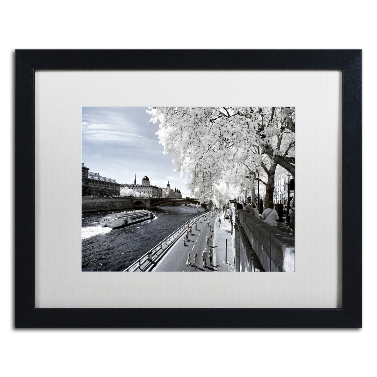 Philippe Hugonnard 'Another Look At Paris X' Black Wooden Framed Art 18 X 22 Inches