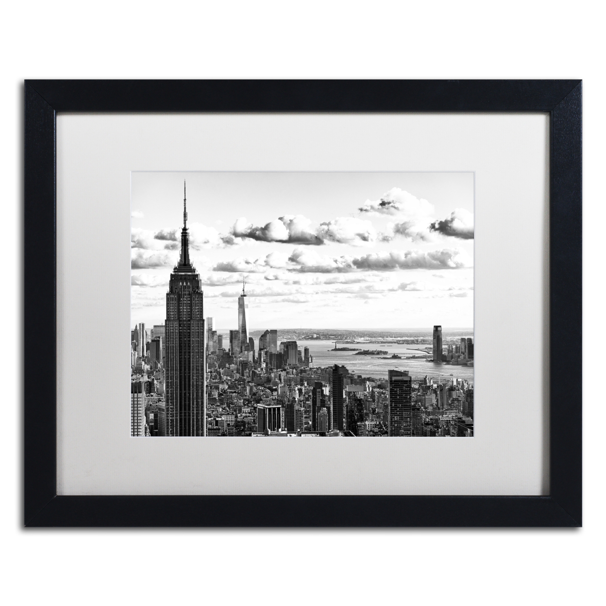 Philippe Hugonnard 'NY Cityscape' Black Wooden Framed Art 18 X 22 Inches