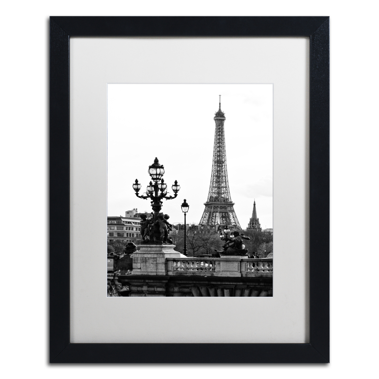Philippe Hugonnard 'Paris Romantic' Black Wooden Framed Art 18 X 22 Inches