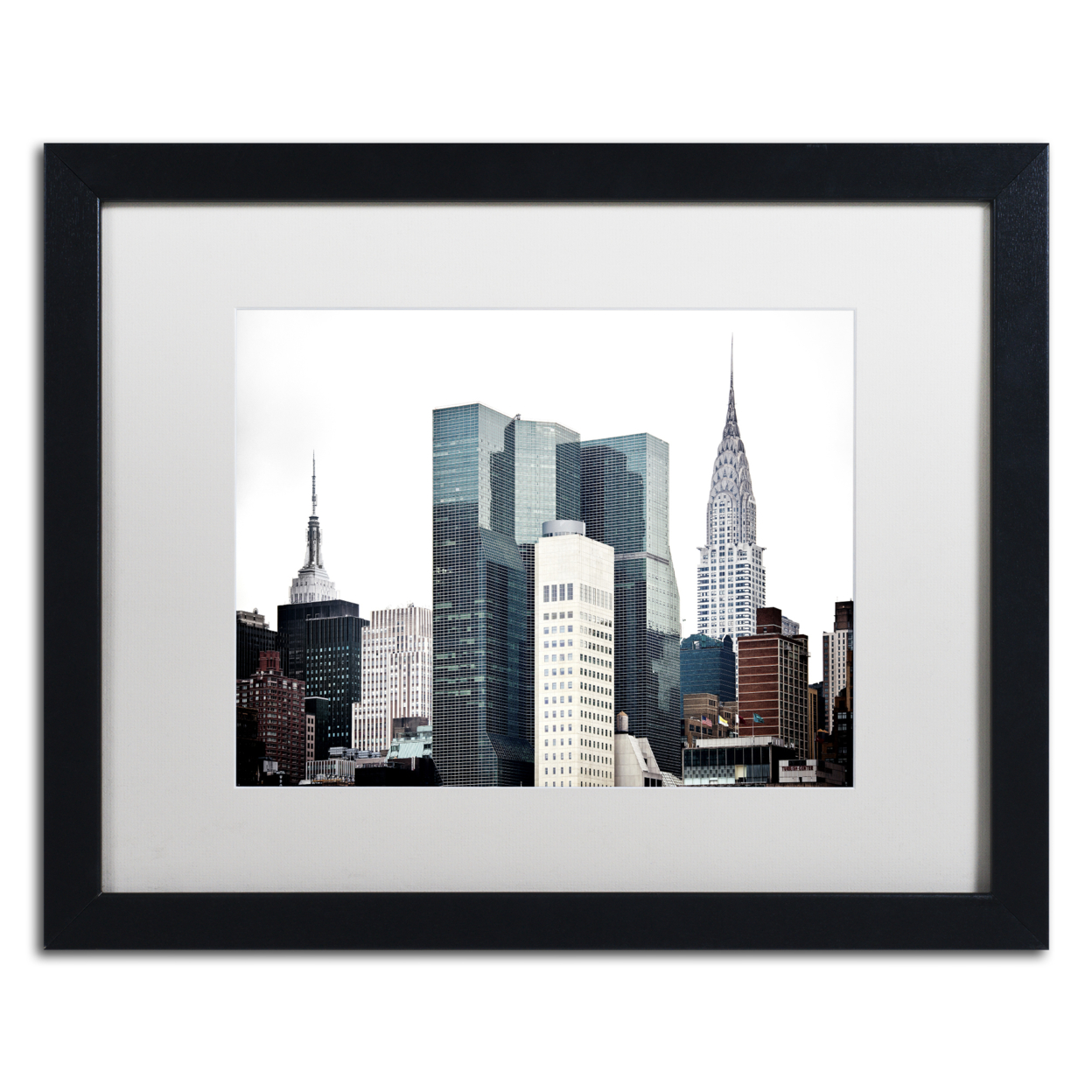 Philippe Hugonnard 'New York Architecture' Black Wooden Framed Art 18 X 22 Inches