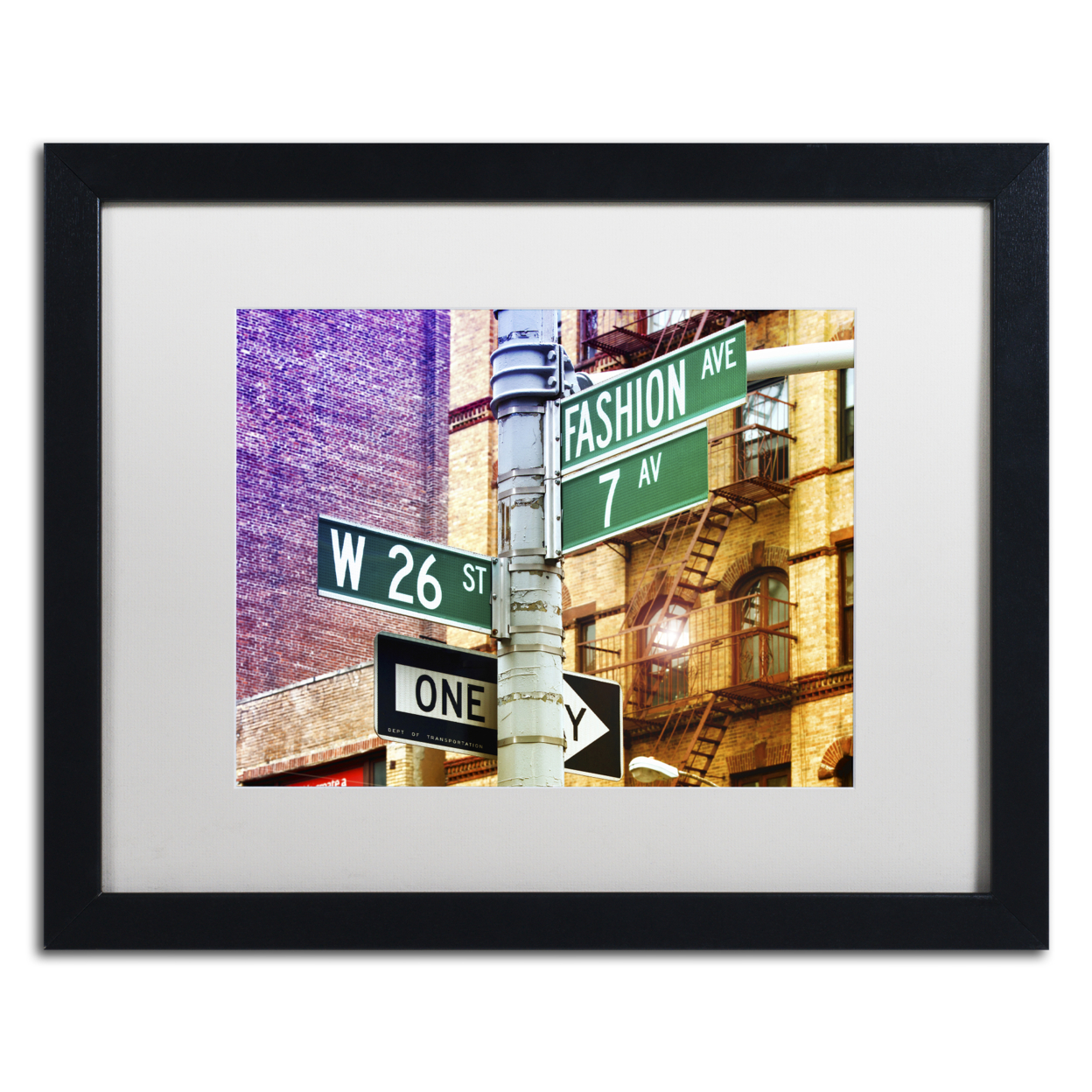 Philippe Hugonnard 'Fashion Avenue New York' Black Wooden Framed Art 18 X 22 Inches