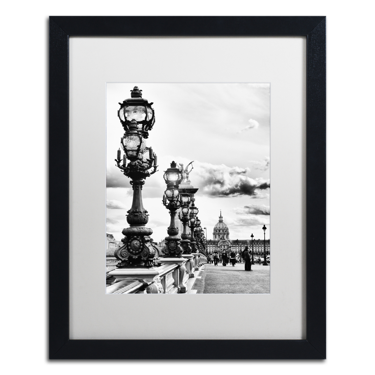 Philippe Hugonnard 'Dreaming Of Paris' Black Wooden Framed Art 18 X 22 Inches