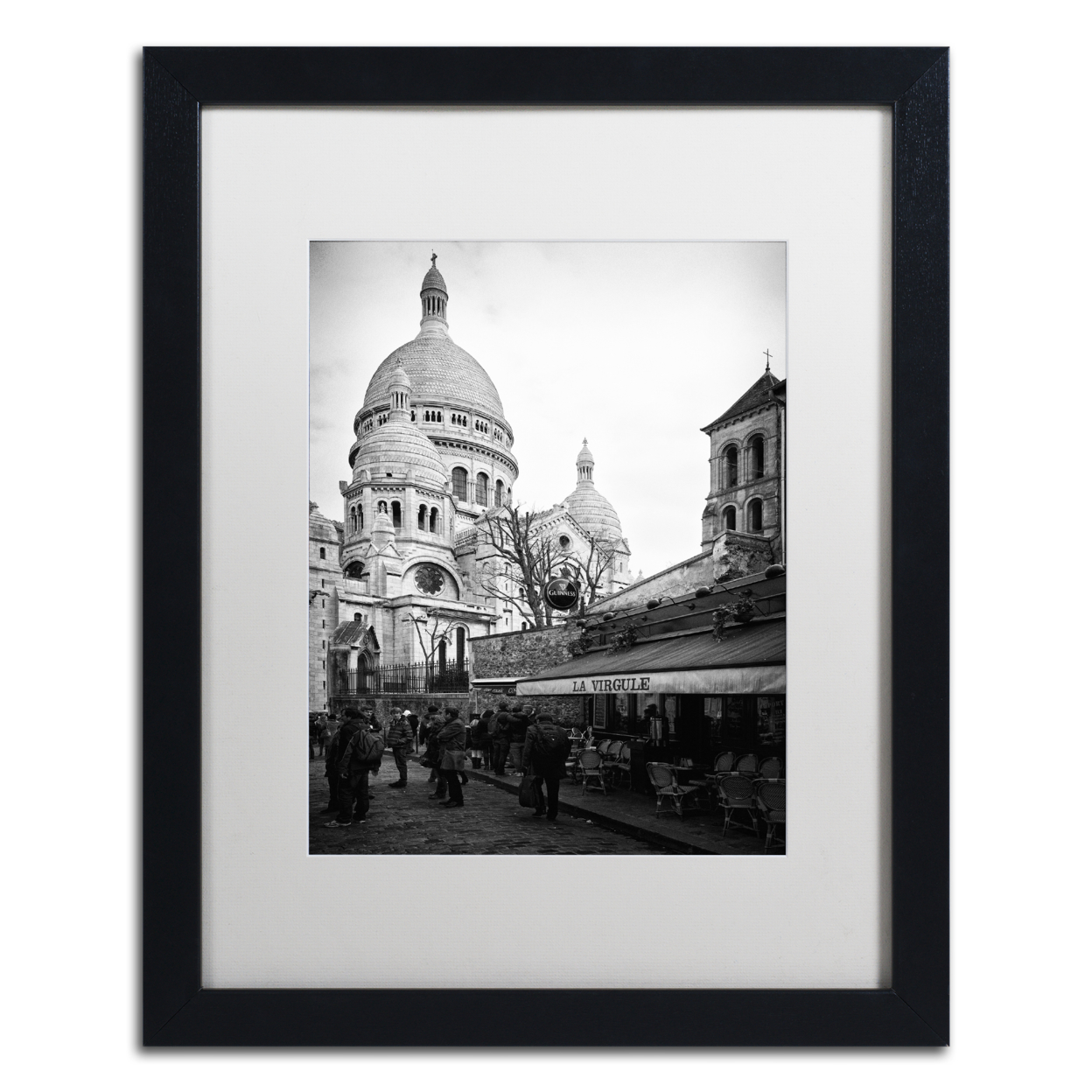 Philippe Hugonnard 'Sacre-Coeur De Montmartre' Black Wooden Framed Art 18 X 22 Inches