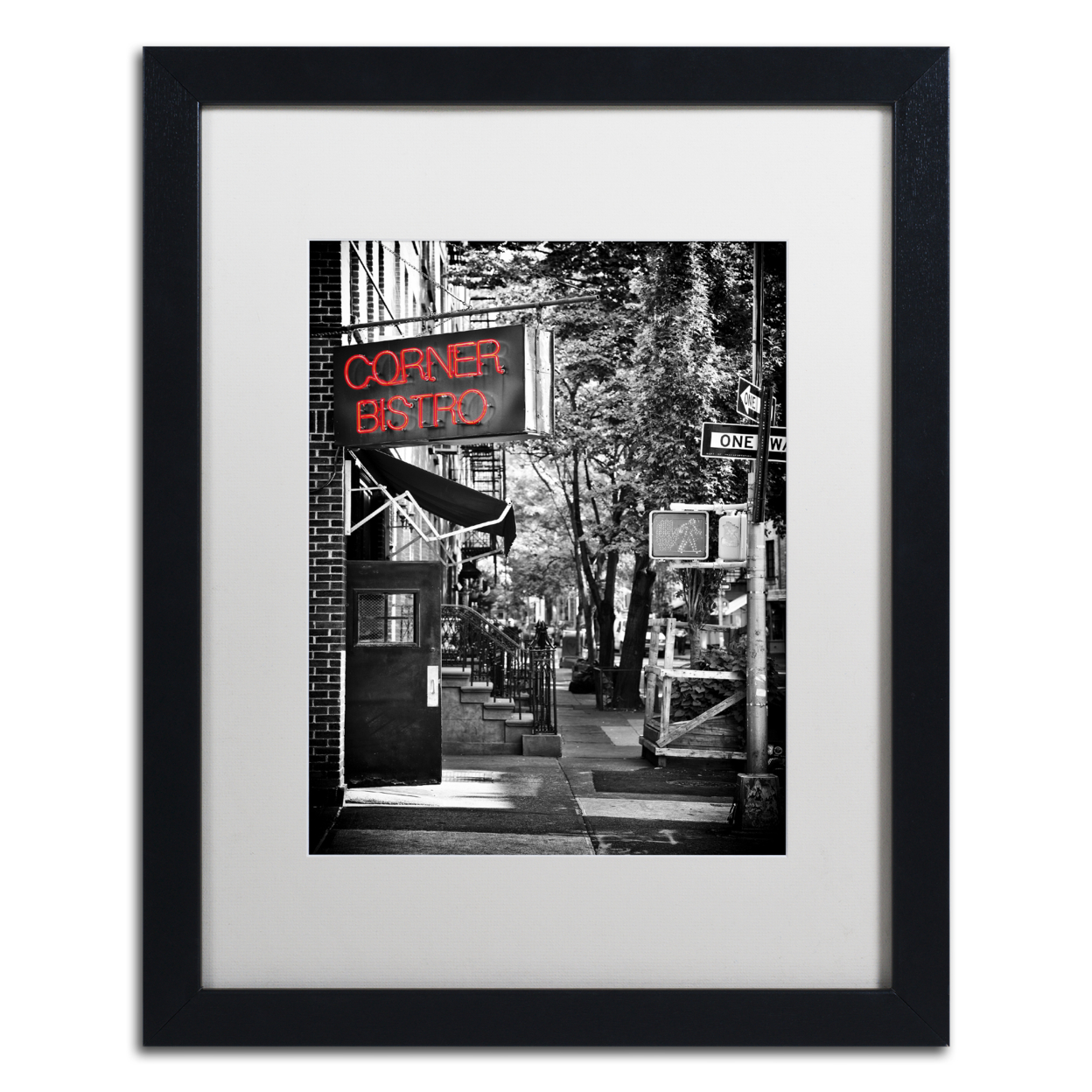 Philippe Hugonnard 'NYC Bistro' Black Wooden Framed Art 18 X 22 Inches