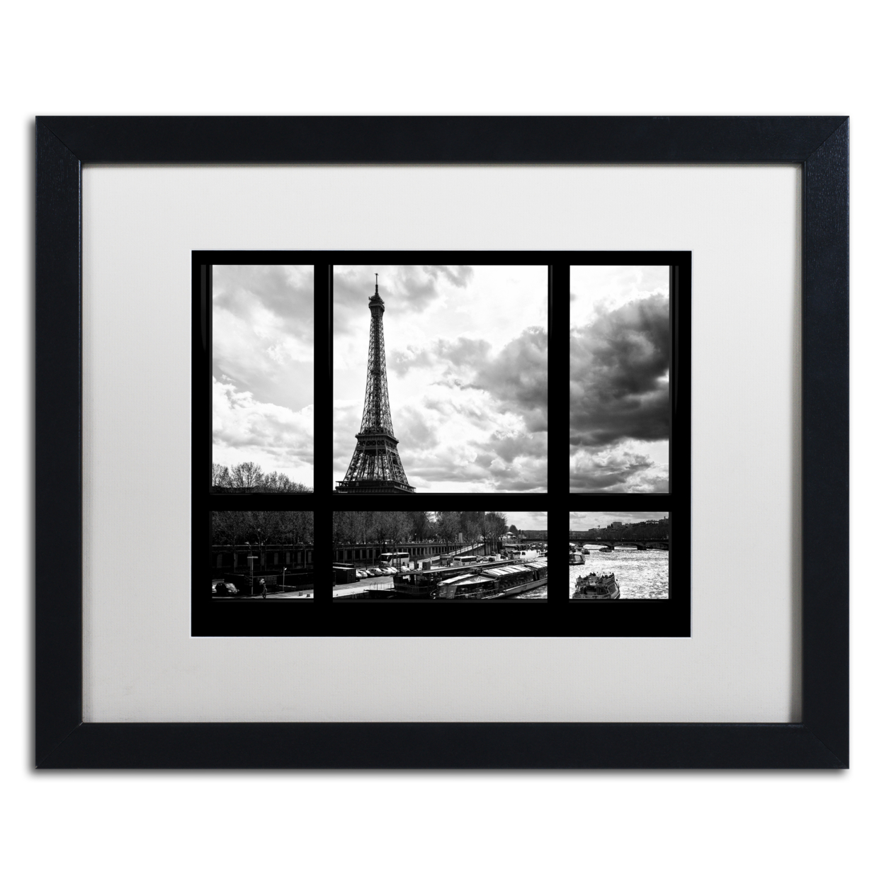 Philippe Hugonnard 'Good Morning Paris!' Black Wooden Framed Art 18 X 22 Inches