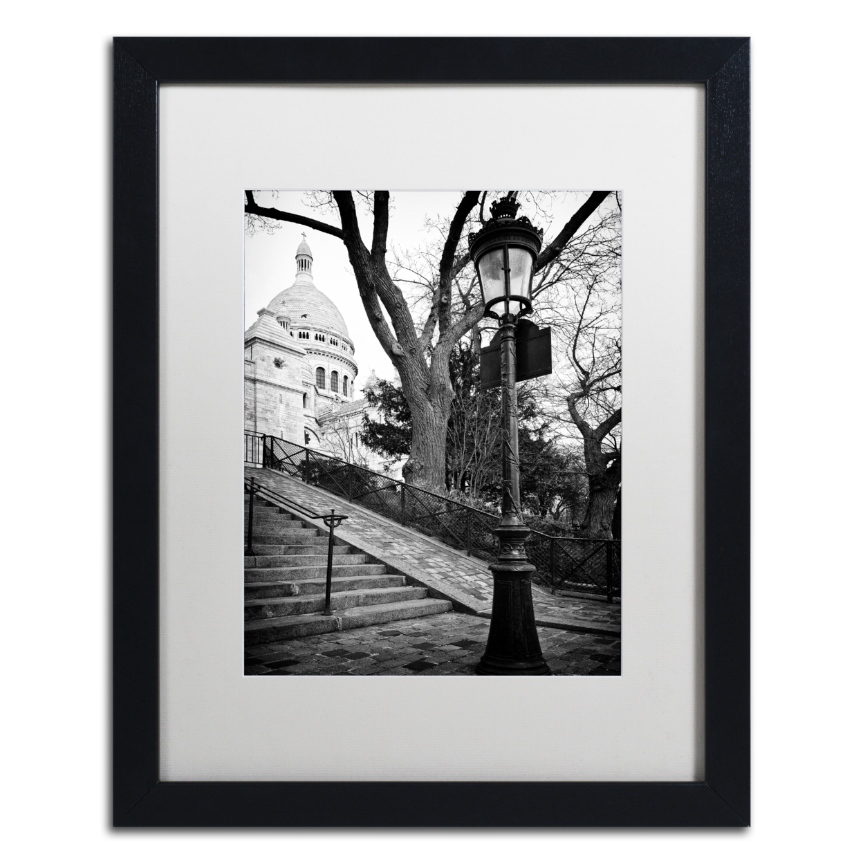 Philippe Hugonnard 'Montmartre France' Black Wooden Framed Art 18 X 22 Inches