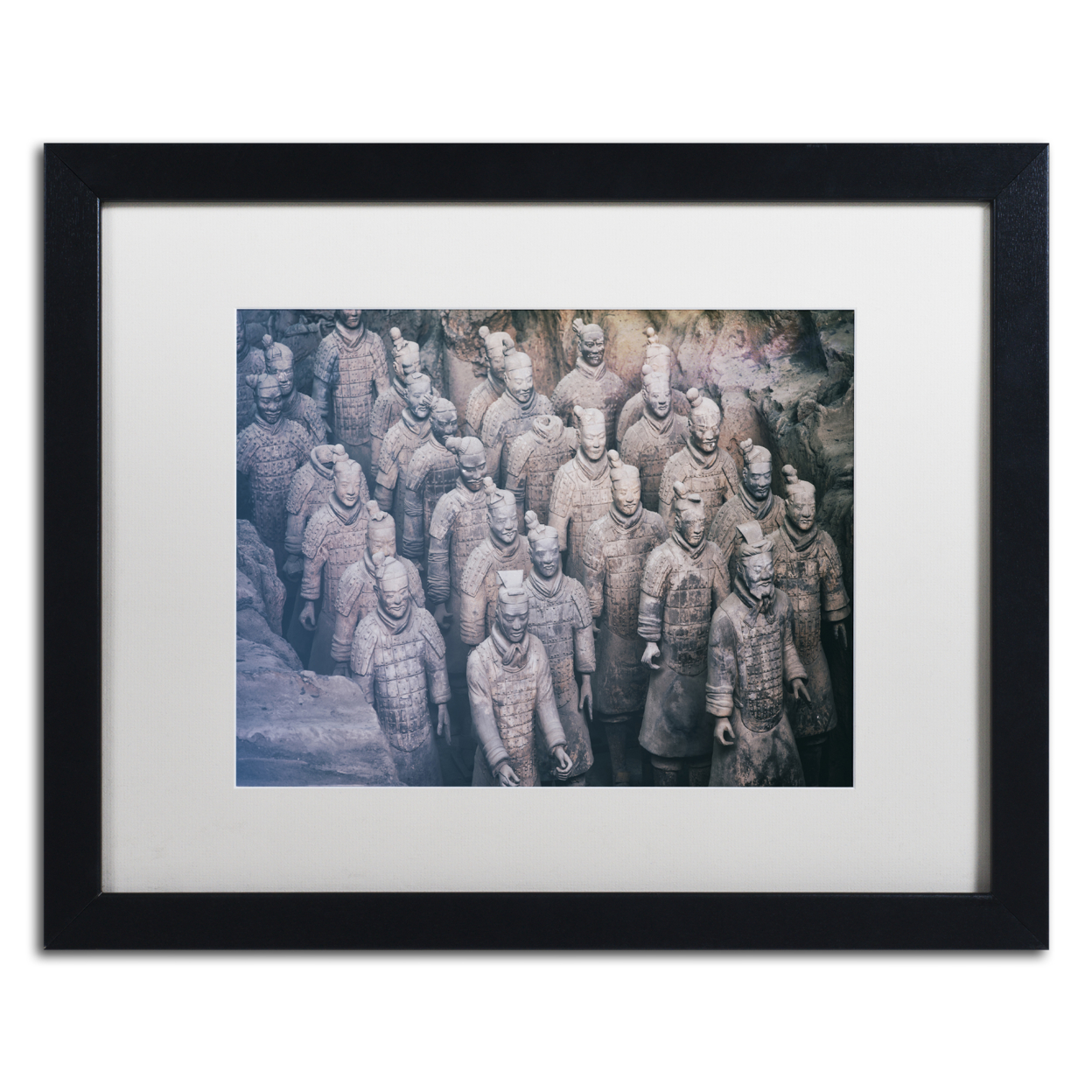 Philippe Hugonnard 'Terracotta Army I' Black Wooden Framed Art 18 X 22 Inches