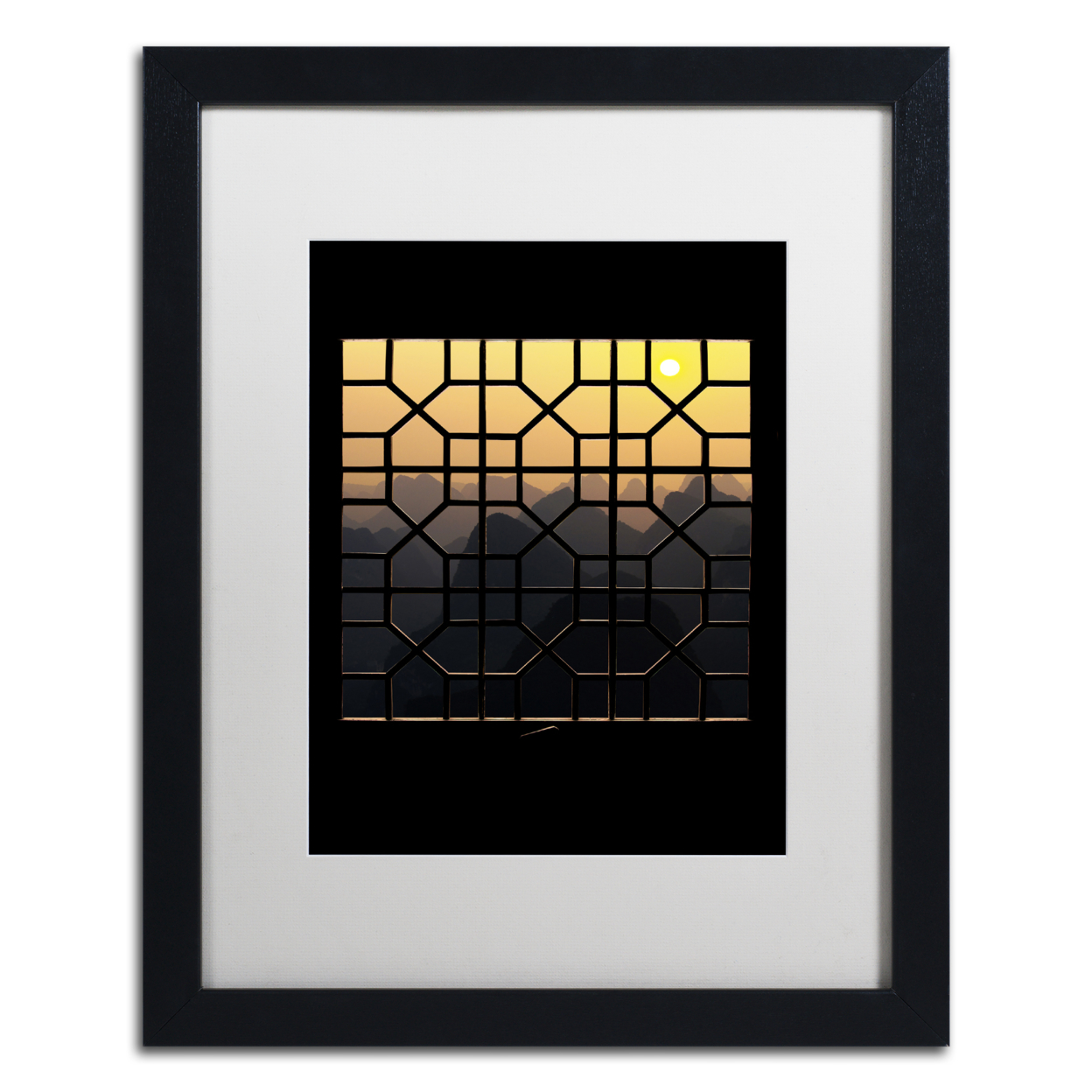 Philippe Hugonnard 'Sunset Hills' Black Wooden Framed Art 18 X 22 Inches