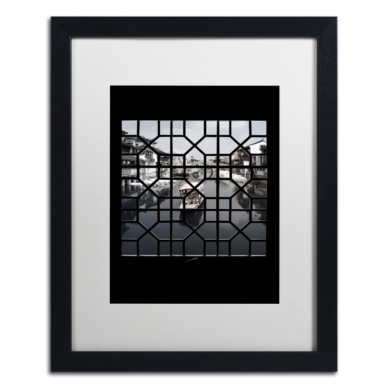 Philippe Hugonnard 'Romantic Trip' Black Wooden Framed Art 18 X 22 Inches