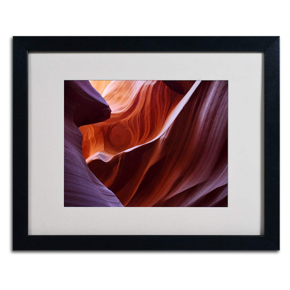 Pierre Leclerc 'Antelope Canyon' Black Wooden Framed Art 18 X 22 Inches