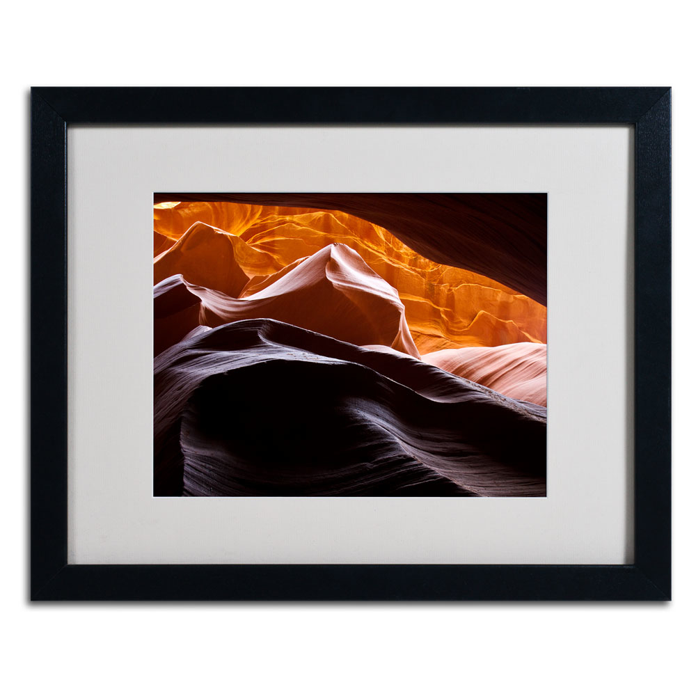 Pierre Leclerc 'Antelope Canyon 3' Black Wooden Framed Art 18 X 22 Inches