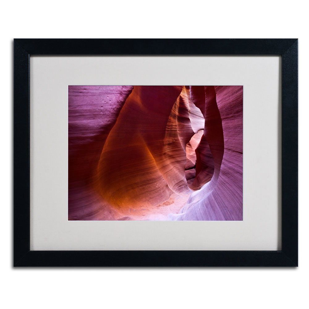 Pierre Leclerc 'Antelope Canyon 4' Black Wooden Framed Art 18 X 22 Inches