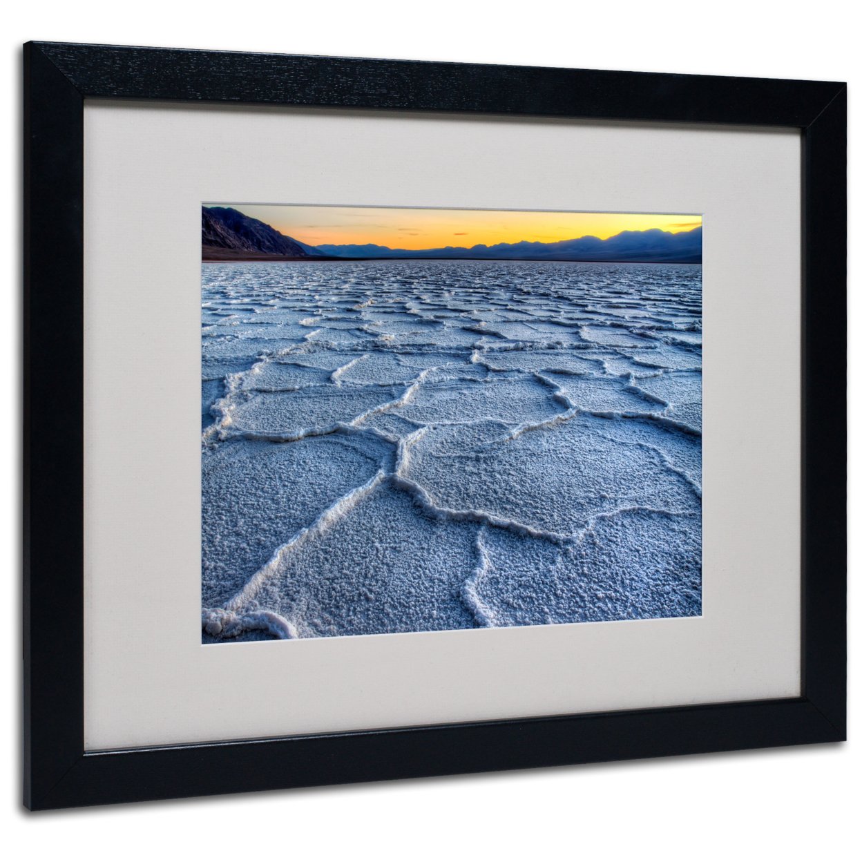 Pierre Leclerc 'Badwater' Black Wooden Framed Art 18 X 22 Inches