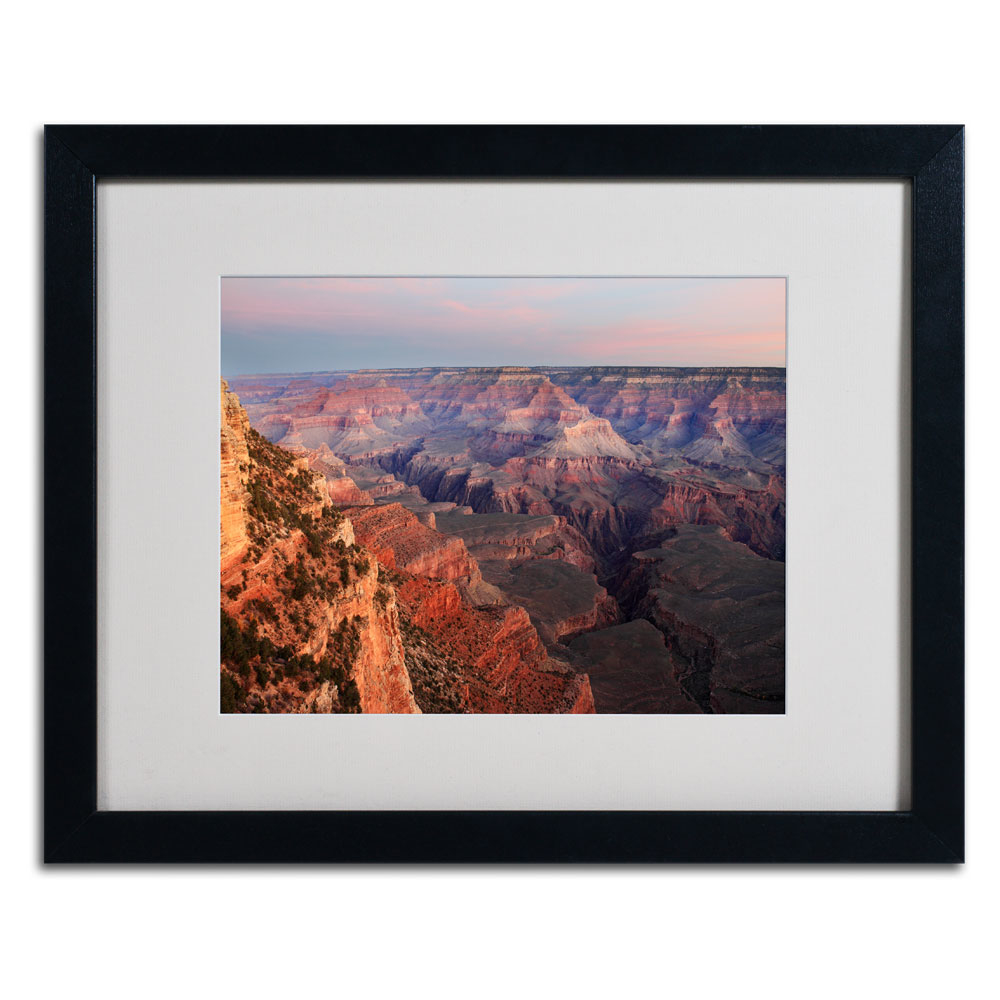 Pierre Leclerc 'Grand Canyon Sunrise' Black Wooden Framed Art 18 X 22 Inches
