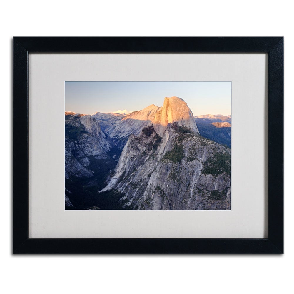 Pierre Leclerc 'Half Dome Yosemite' Black Wooden Framed Art 18 X 22 Inches