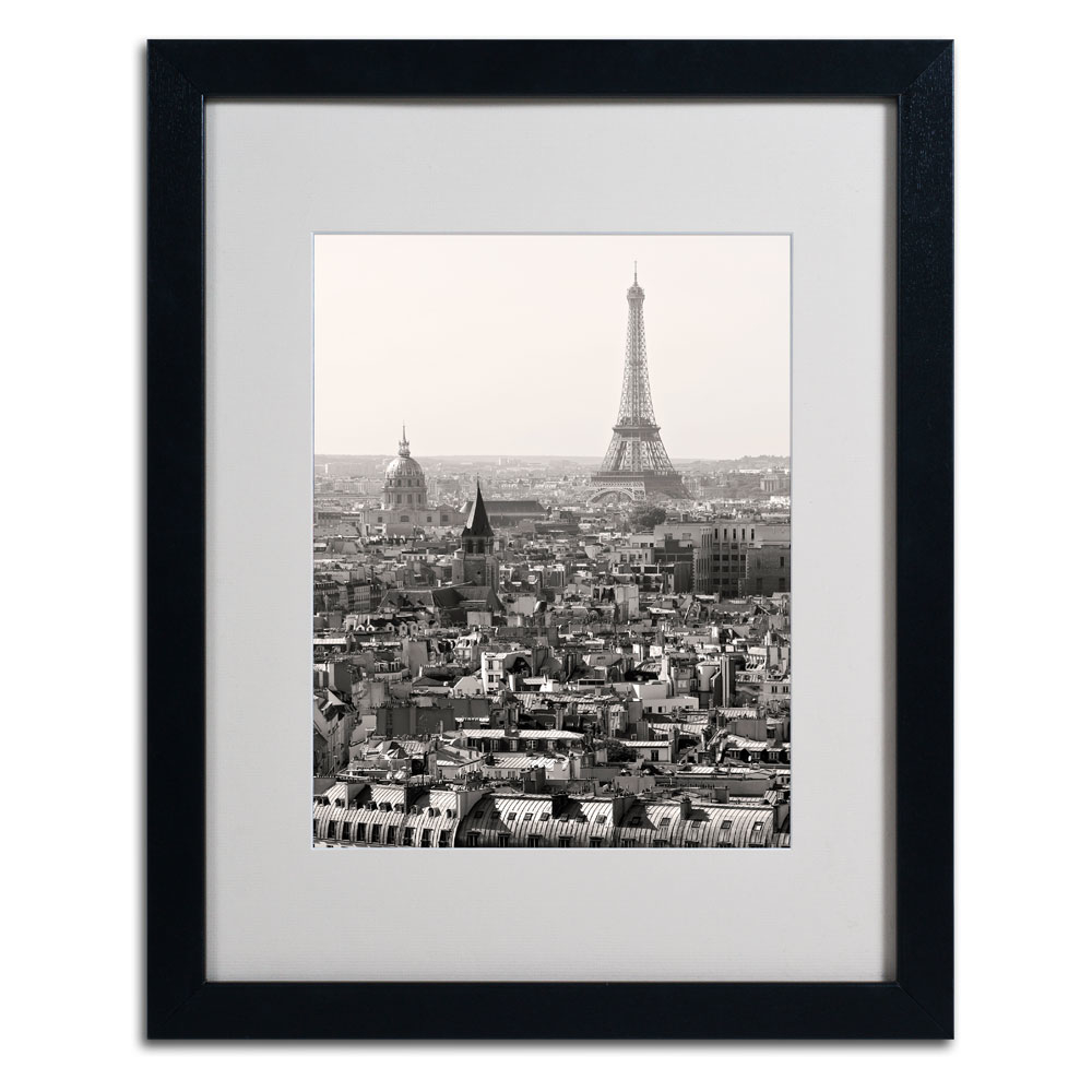Pierre Leclerc 'Paris' Black Wooden Framed Art 18 X 22 Inches