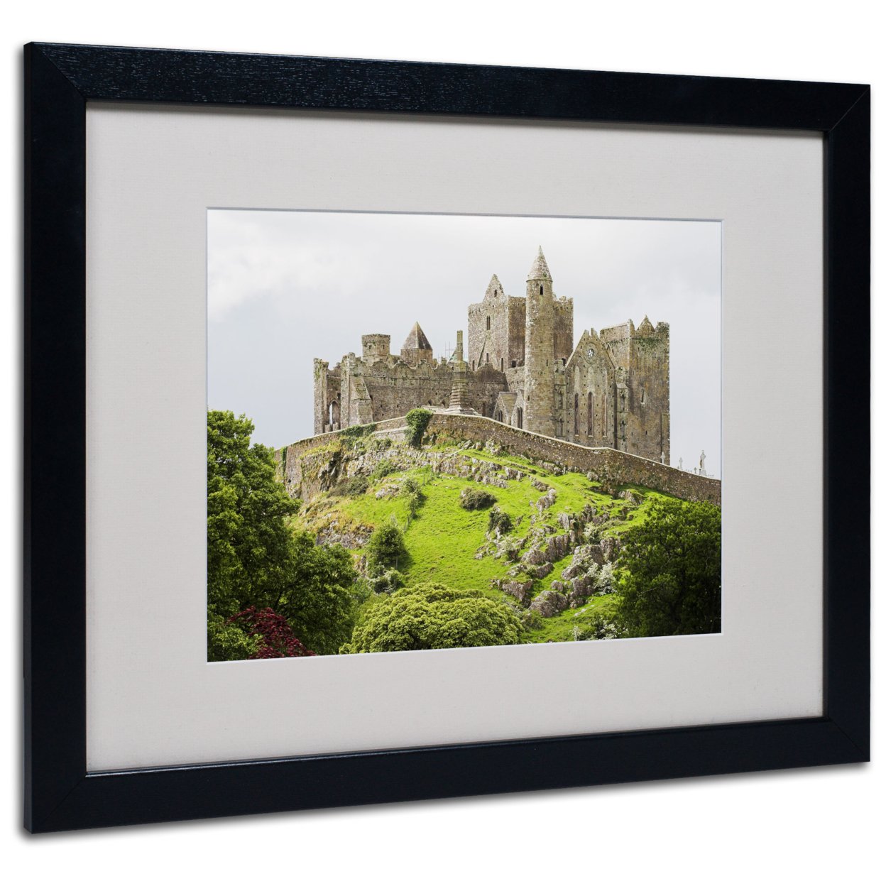 Pierre Leclerc 'Rock Of Cashel Ireland' Black Wooden Framed Art 18 X 22 Inches