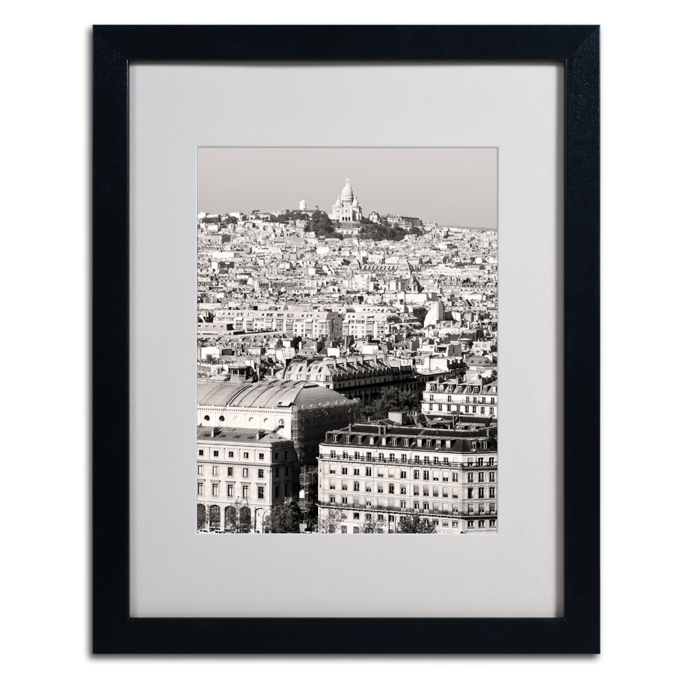 Pierre Leclerc 'Paris Montmartre' Black Wooden Framed Art 18 X 22 Inches