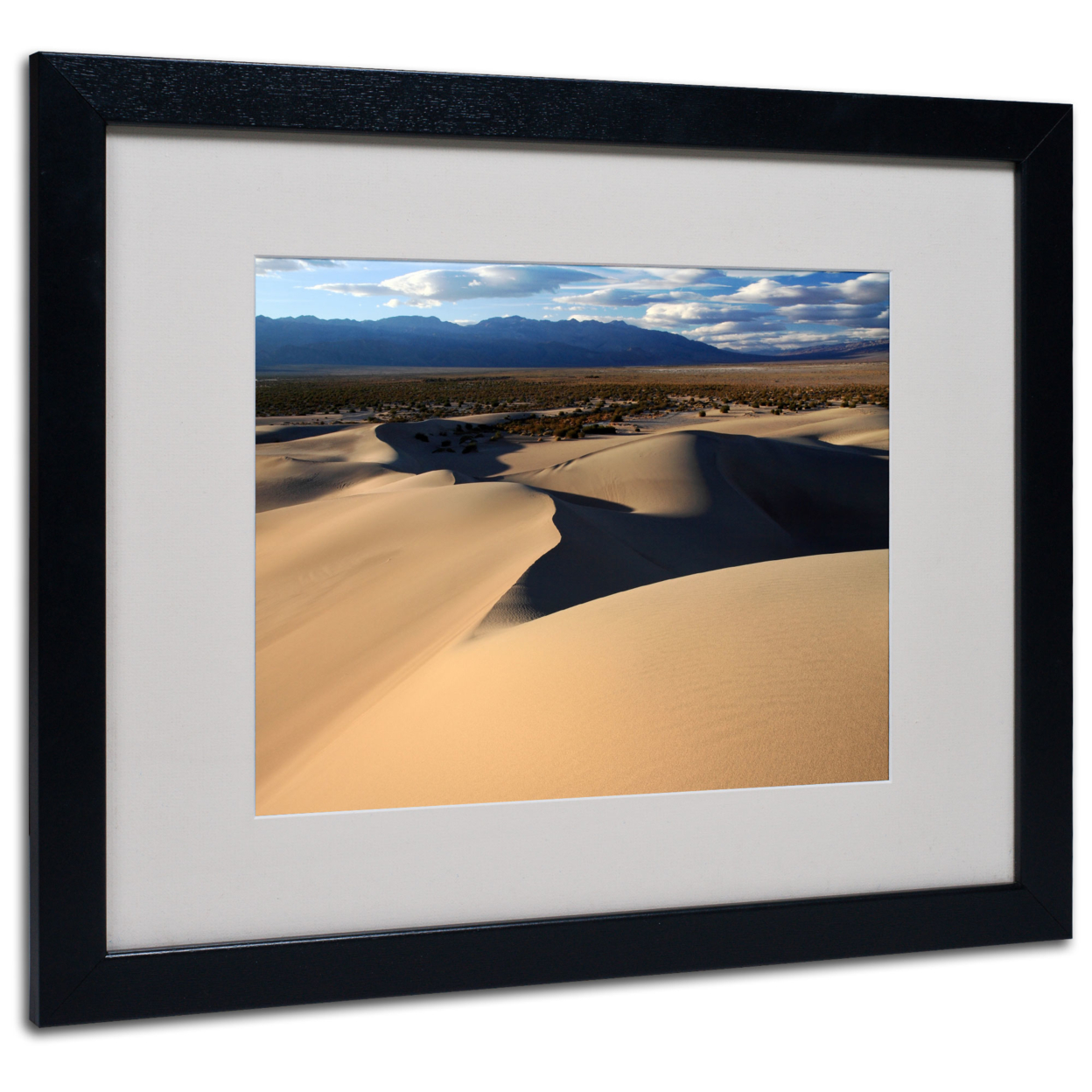 Pierre Leclerc 'Sand Dunes' Black Wooden Framed Art 18 X 22 Inches