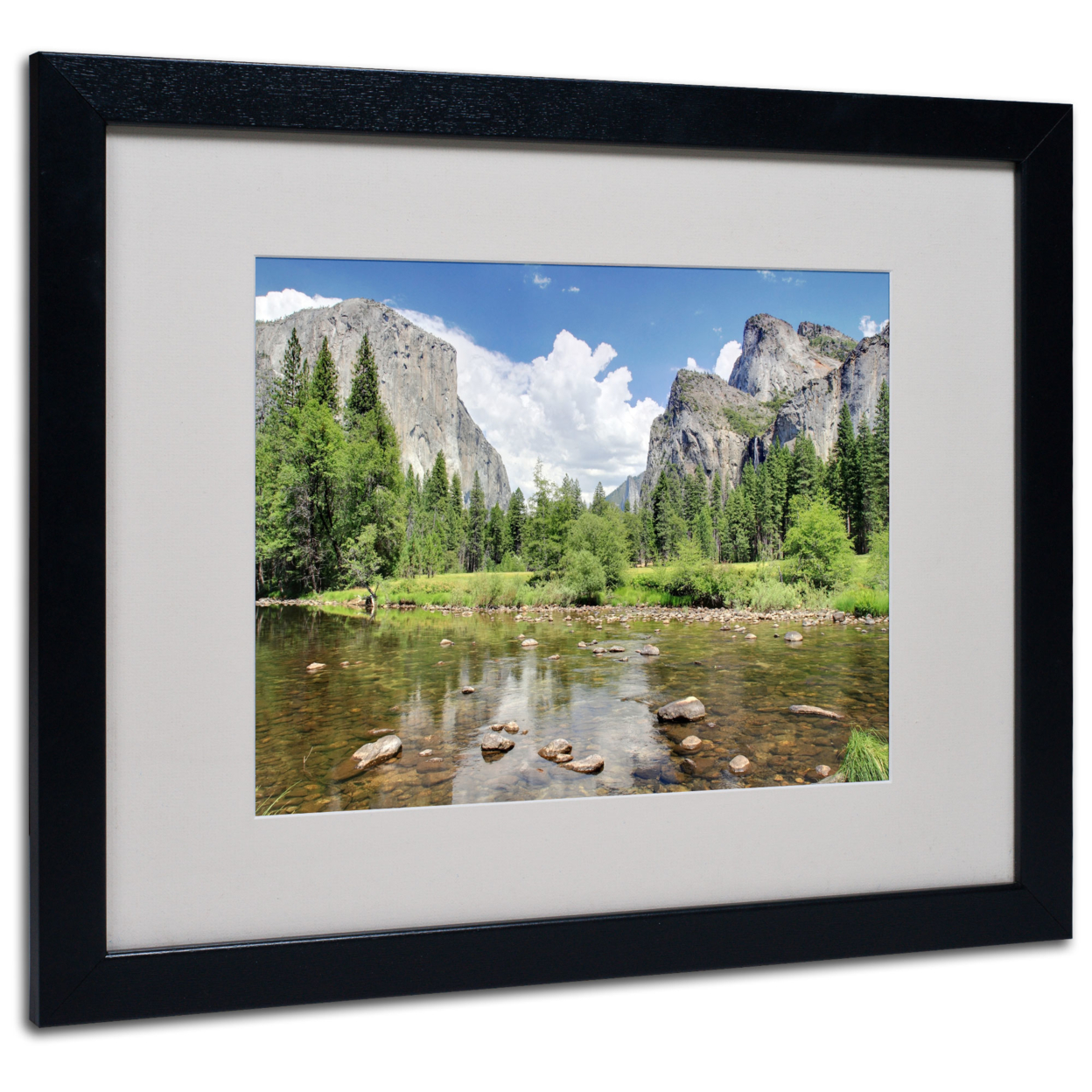 Pierre Leclerc 'Yosemite' Black Wooden Framed Art 18 X 22 Inches