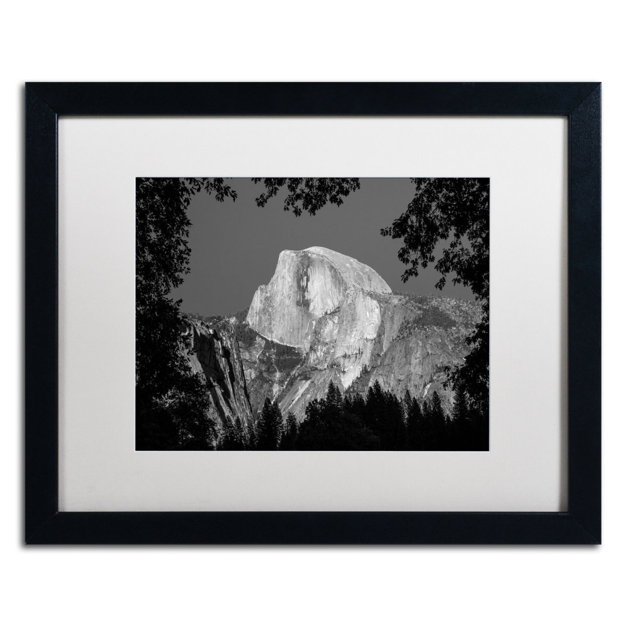 Pierre Leclerc 'Yosemite BW' Black Wooden Framed Art 18 X 22 Inches