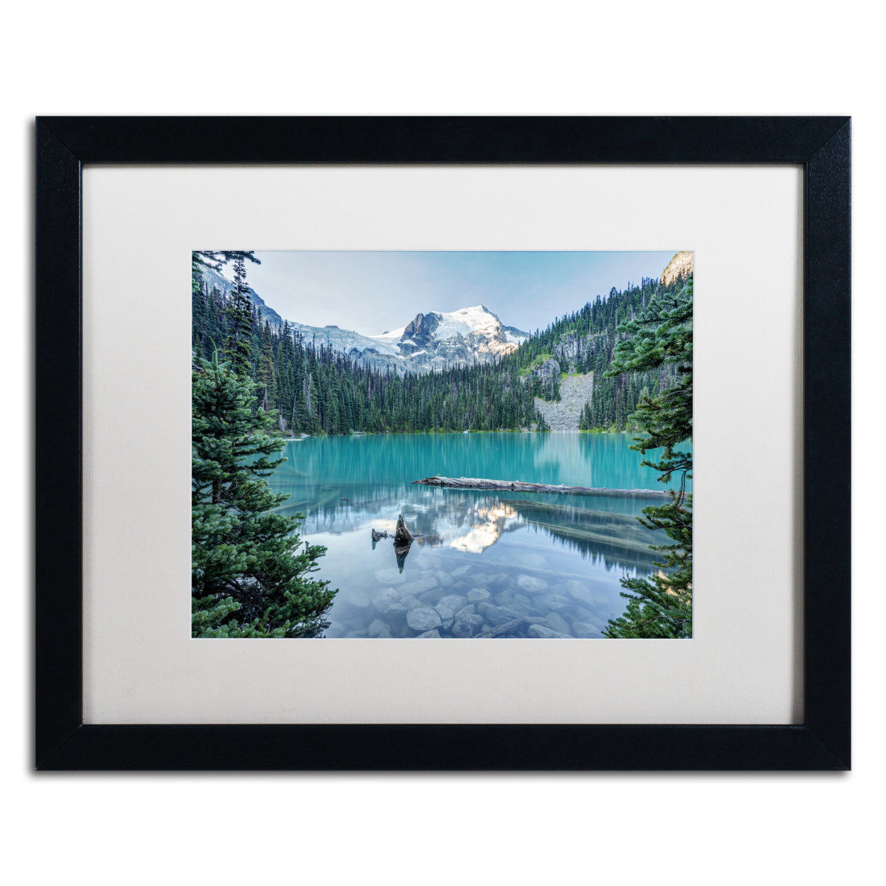Pierre Leclerc 'Natural Beautiful British Columbia' Black Wooden Framed Art 18 X 22 Inches