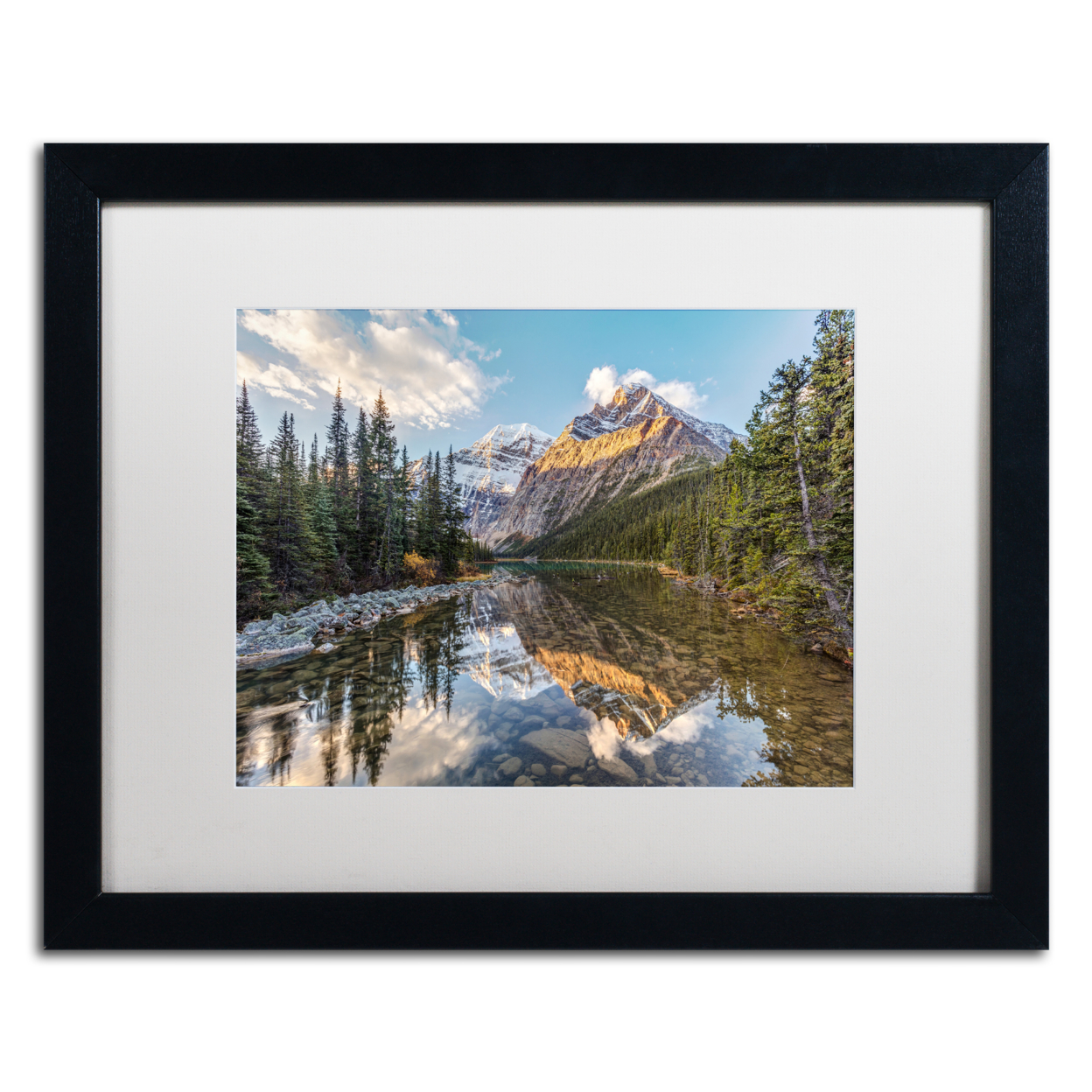Pierre Leclerc 'Jasper National Park' Black Wooden Framed Art 18 X 22 Inches
