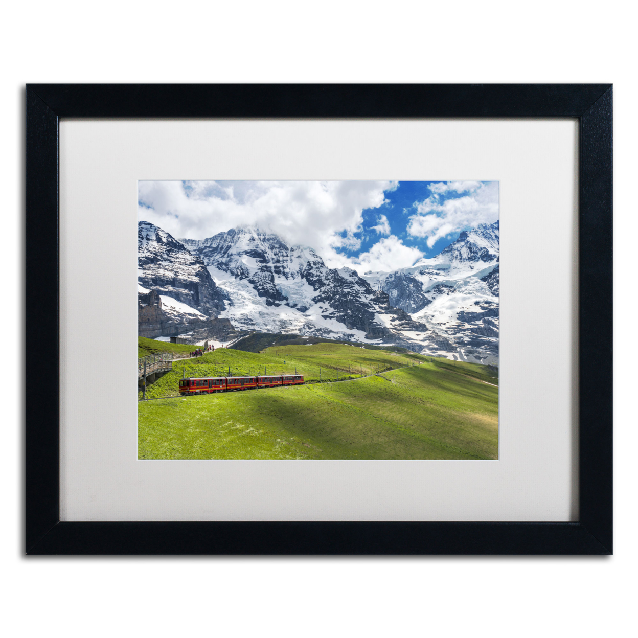 Philippe Sainte-Laudy 'Beautiful Switzerland' Black Wooden Framed Art 18 X 22 Inches