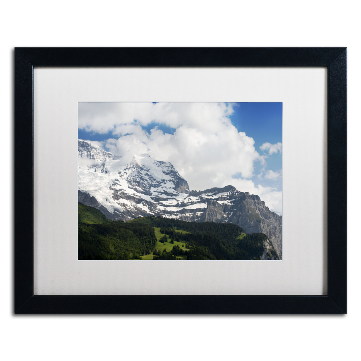 Philippe Sainte-Laudy 'Peace In Switzerland' Black Wooden Framed Art 18 X 22 Inches
