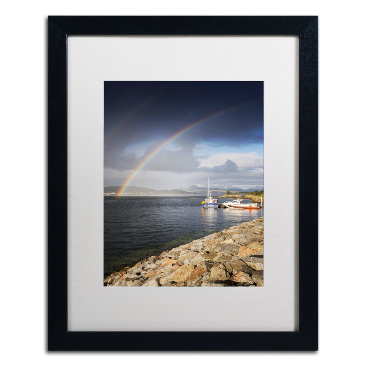 Philippe Sainte-Laudy 'Over The Rainbow' Black Wooden Framed Art 18 X 22 Inches