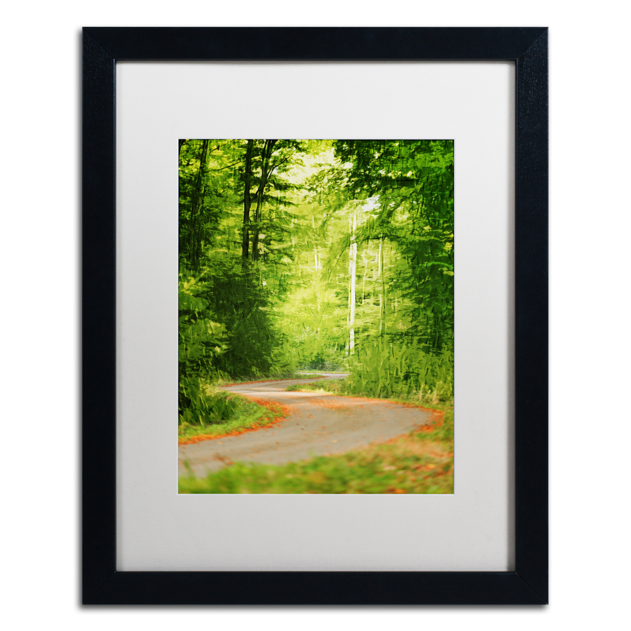 Philippe Sainte-Laudy 'S Road' Black Wooden Framed Art 18 X 22 Inches