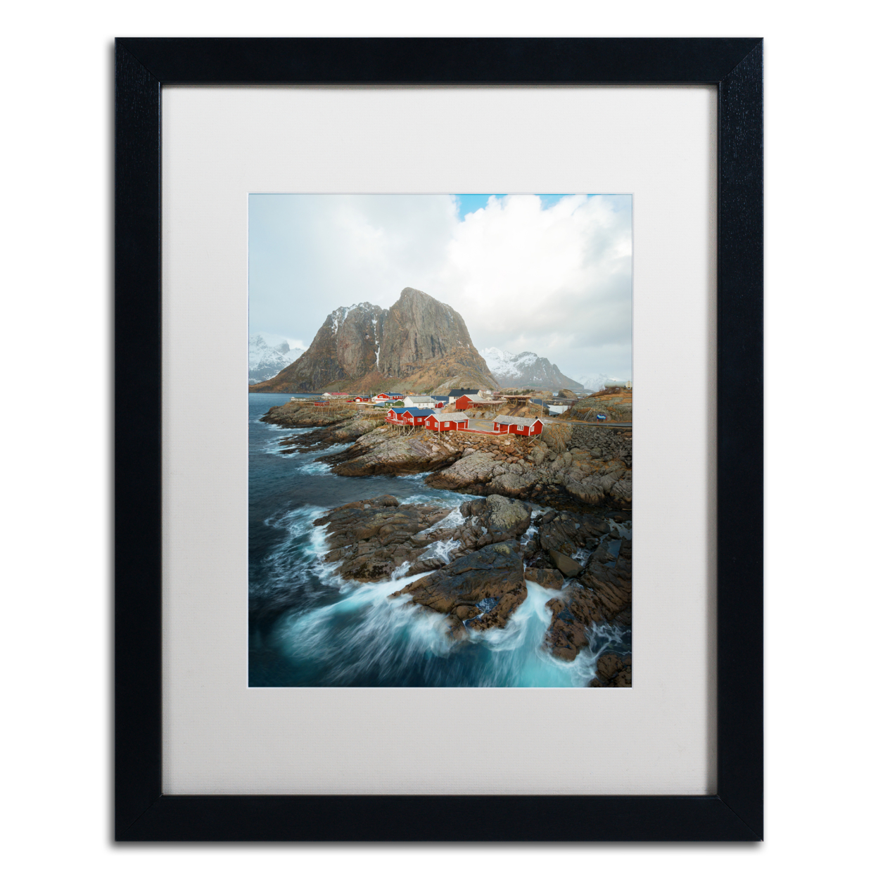 Philippe Sainte-Laudy 'Hamnoy' Black Wooden Framed Art 18 X 22 Inches