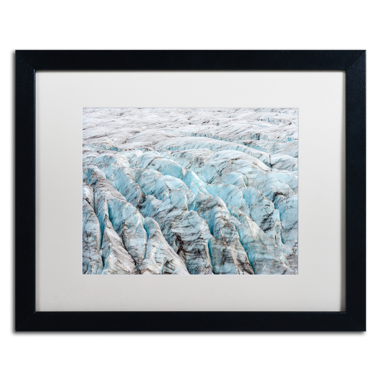 Philippe Sainte-Laudy 'Eternal Ice' Black Wooden Framed Art 18 X 22 Inches