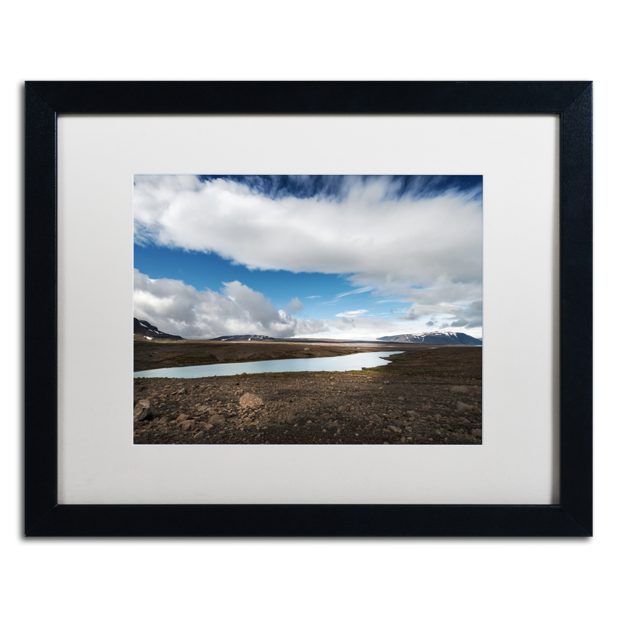 Philippe Sainte-Laudy 'Icelandic Silence' Black Wooden Framed Art 18 X 22 Inches