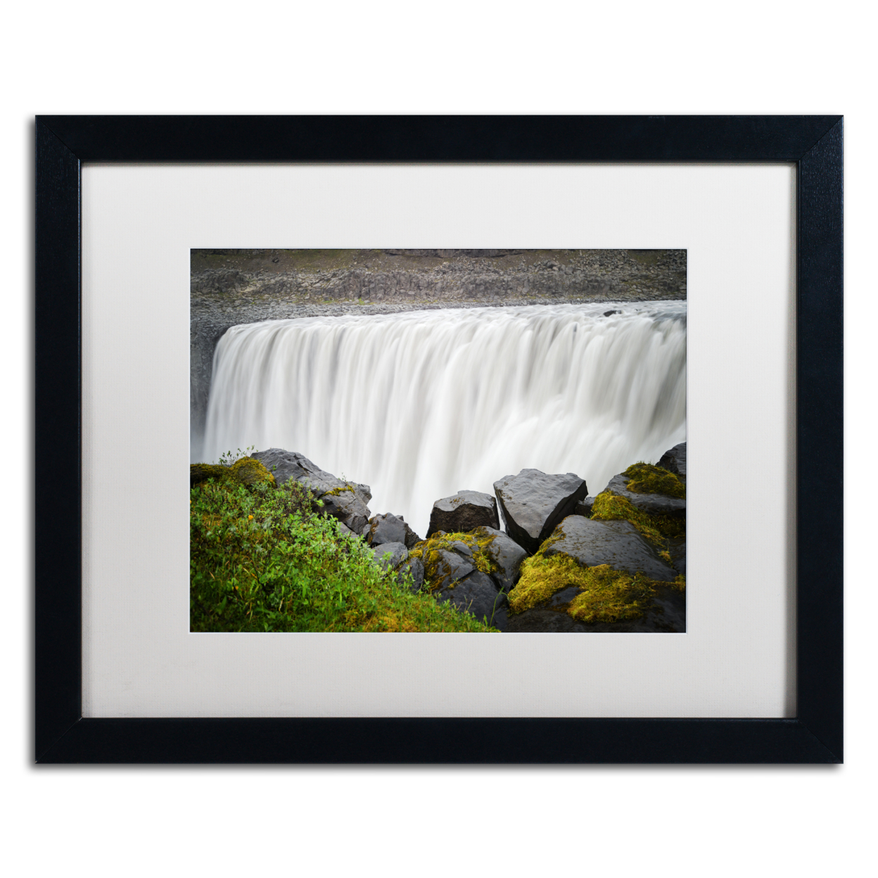 Philippe Sainte-Laudy 'Painterly Falls' Black Wooden Framed Art 18 X 22 Inches