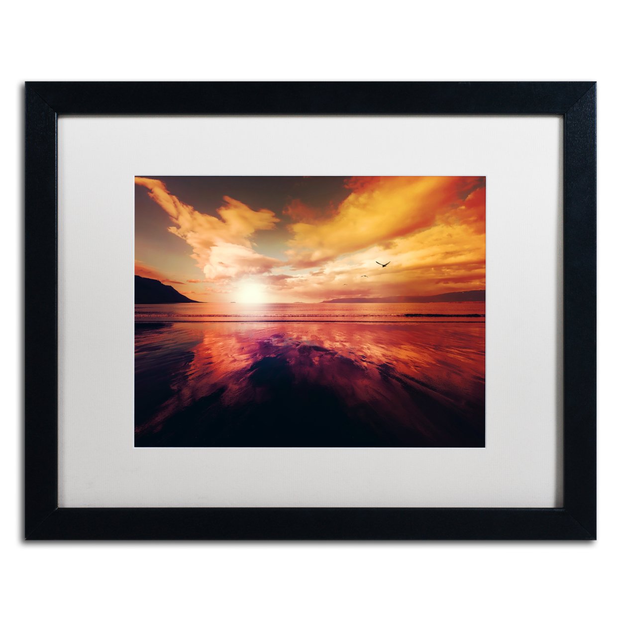 Philippe Sainte-Laudy 'The Light Side Of The Sun' Black Wooden Framed Art 18 X 22 Inches