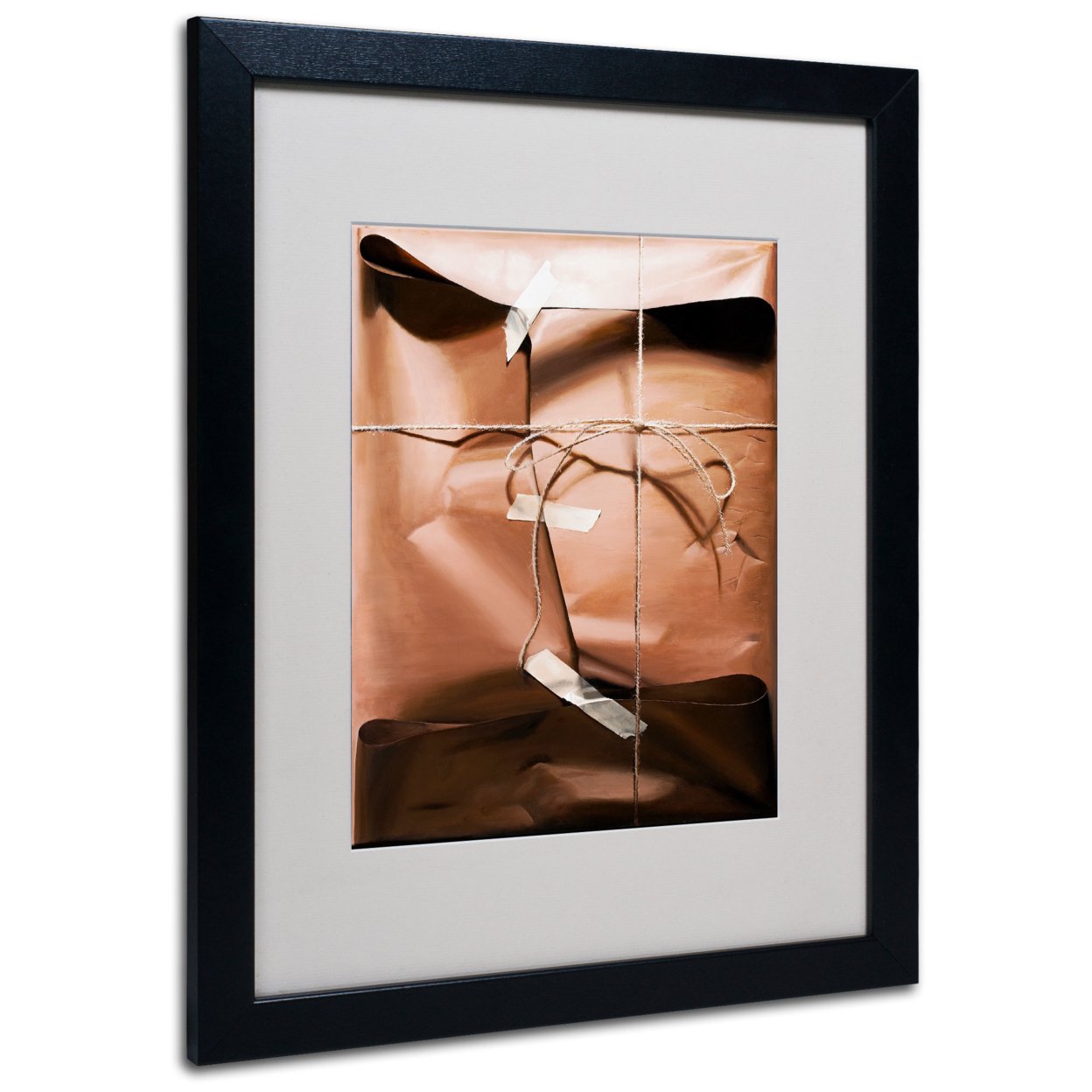 Roderick Stevens 'Wrap' Black Wooden Framed Art 18 X 22 Inches