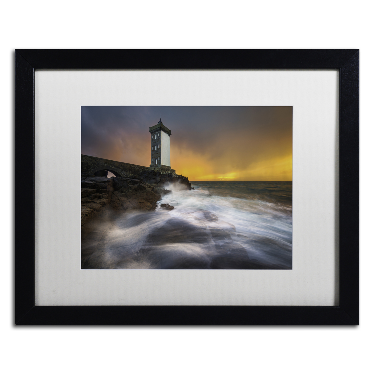 Mathieu Rivrin 'Light Of The Year In Brittany' Black Wooden Framed Art 18 X 22 Inches