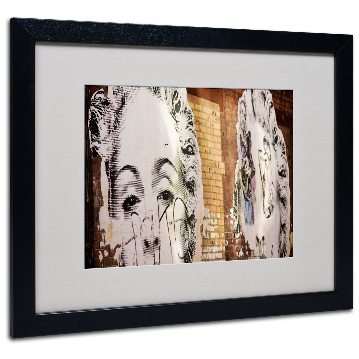 Yale Gurney 'Pop Art Madonna Meatpacking' Black Wooden Framed Art 18 X 22 Inches